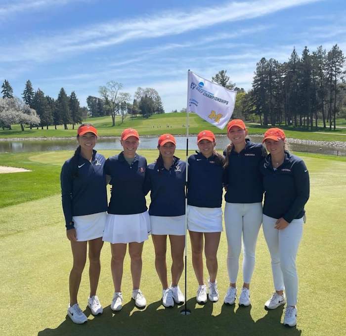 Virginia Cavaliers women's golf competing at the NCAA Ann Arbor Regional.